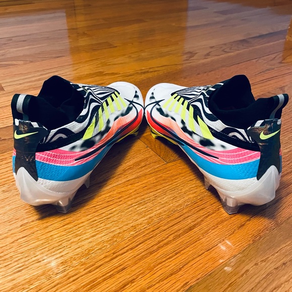 Nike Vapor Edge Elite 360 White Black Multicolor Football Cleats Size 14.5 - Picture 5 of 12